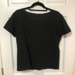 Black eyelet top